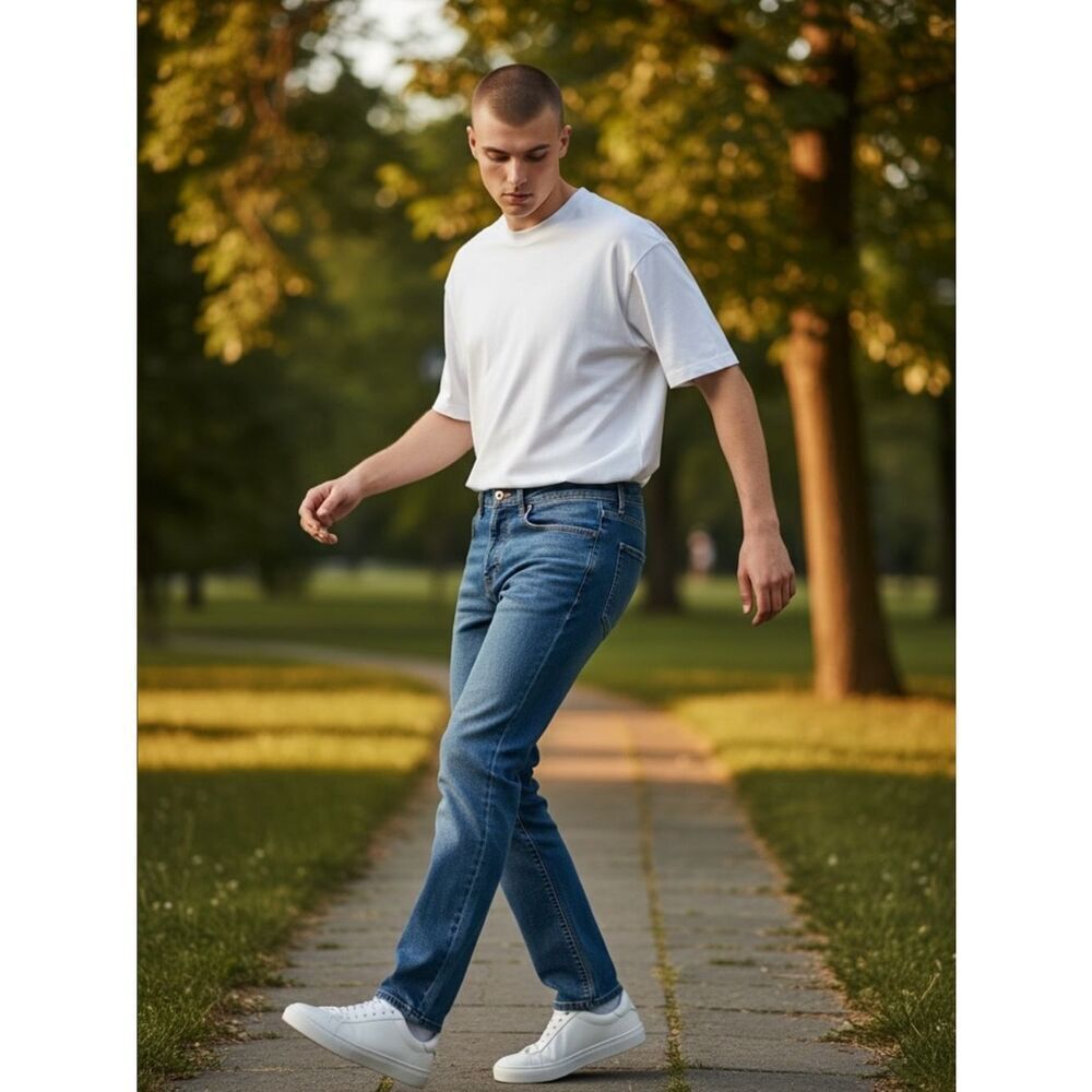 $215 The Kooples New Straight cut blue denim jeans. Size 27 FR